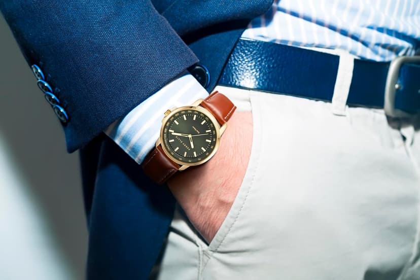 Perry Ellis Solar Powered Mens Watch | Vegan Leather Water-Resistant Analog Wrist Watches for Men | 43mm Case | Aluminum Tachymeter Bezel | Elegant Gift for Man