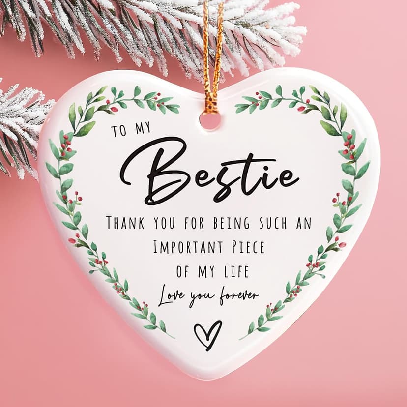 Bestie Gifts for Women Friendship, Best Friend Birthday Gift for Women, Thank You Ornaments, Appreciation Friendship Gifts for Best Friends Lady, BFFs Soul Sister, Bestie Stuff