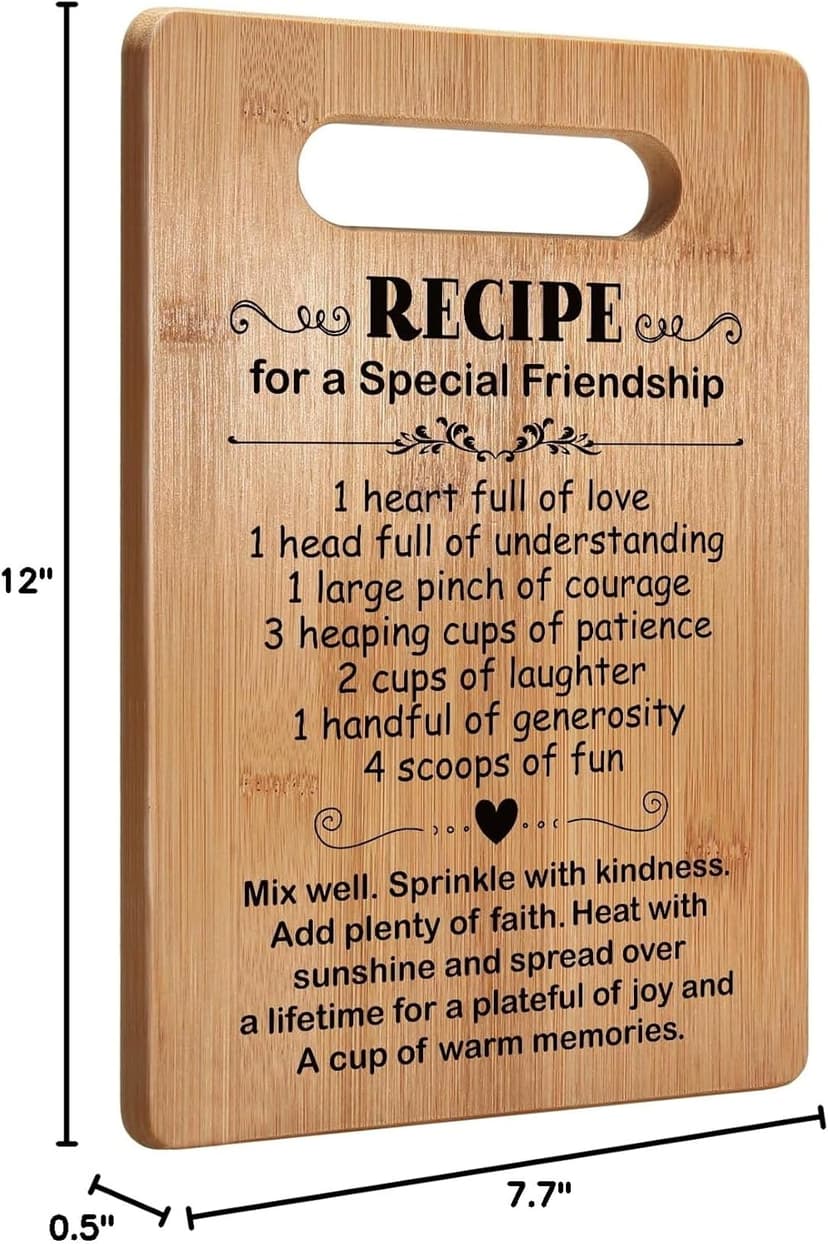 Friendship Gifts for Women Friends Birthday, Bff Gifts, Bestie Gifts for Women, Best Friend Cutting Board Gifts, Inspirational Gifts for Female Friends