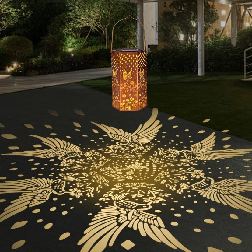 Birthday Gifts for Women Hummingbird Solar Lights Outdoor - Gifts for Mom, Mothers Day Gifts Solar Lanterns Outdoor Waterproof Garden Decoration for Outside, Outdoor, Patio, Yard, Lawn