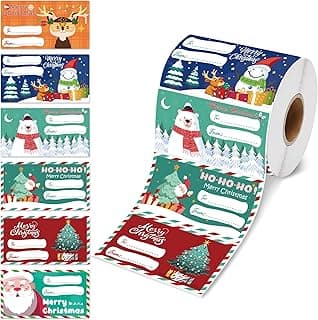 OHOME 500 PCS Christmas Gift Tags - Gift Tags for Christmas Presents | Christmas Gifts for Women Men Mom - Christmas Wrapping Paper - Christmas Decorations,2.95 x 1.6 Inch