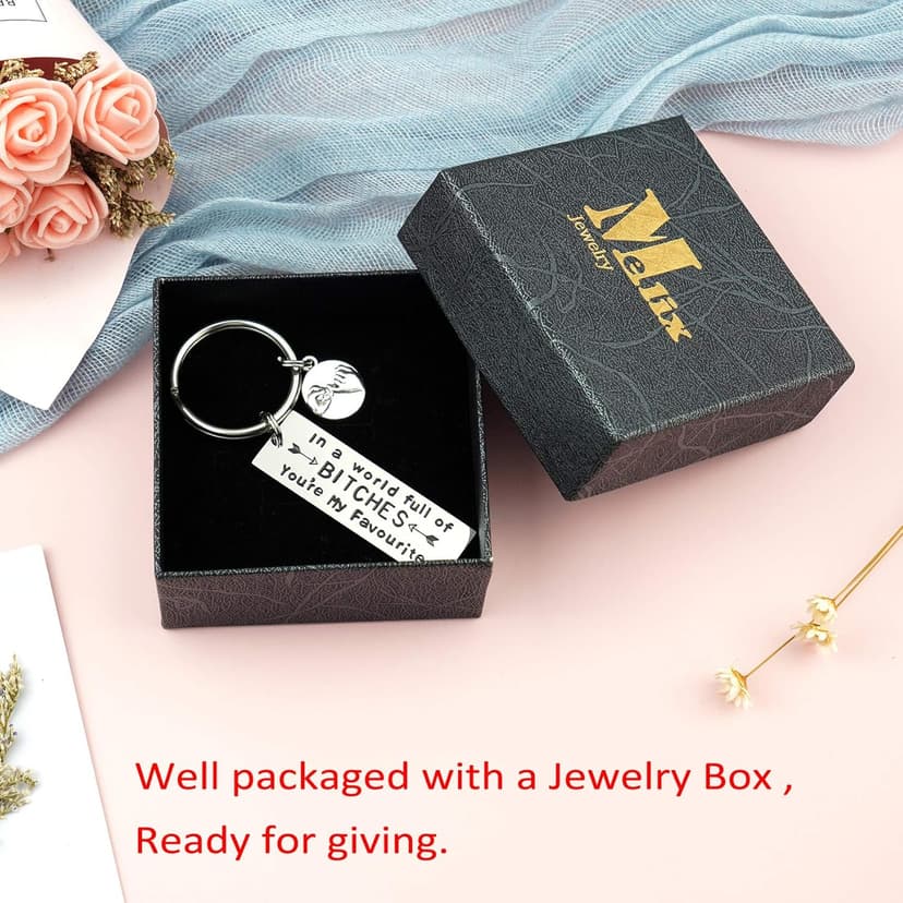 Melix Home Best Friend Keychain Friendship Gifts Sister Cute Keychains for BFF Gift Ideas
