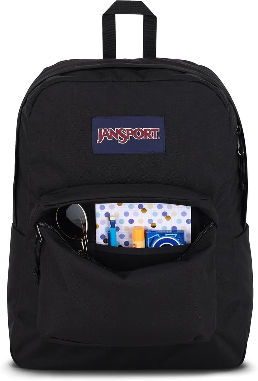 JanSport SuperBreak One Backpacks - Durable, Lightweight Bookbag with 1 Main Compartment, Front Utility Pocket with Built-in Organizer - Premium Backpack, Black
