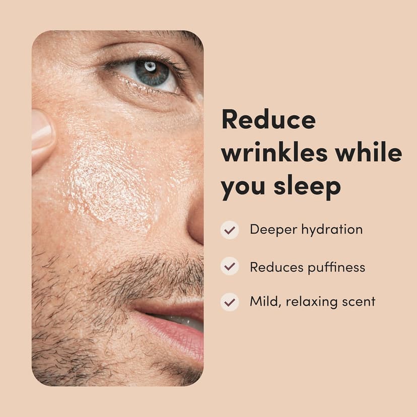 hims Goodnight Wrinkle Cream - Hydrating Men's Face Moisturizer with Hyaluronic Acid, Shea Butter & Caffeine - Reduces Wrinkles While You Sleep - 1 fl oz