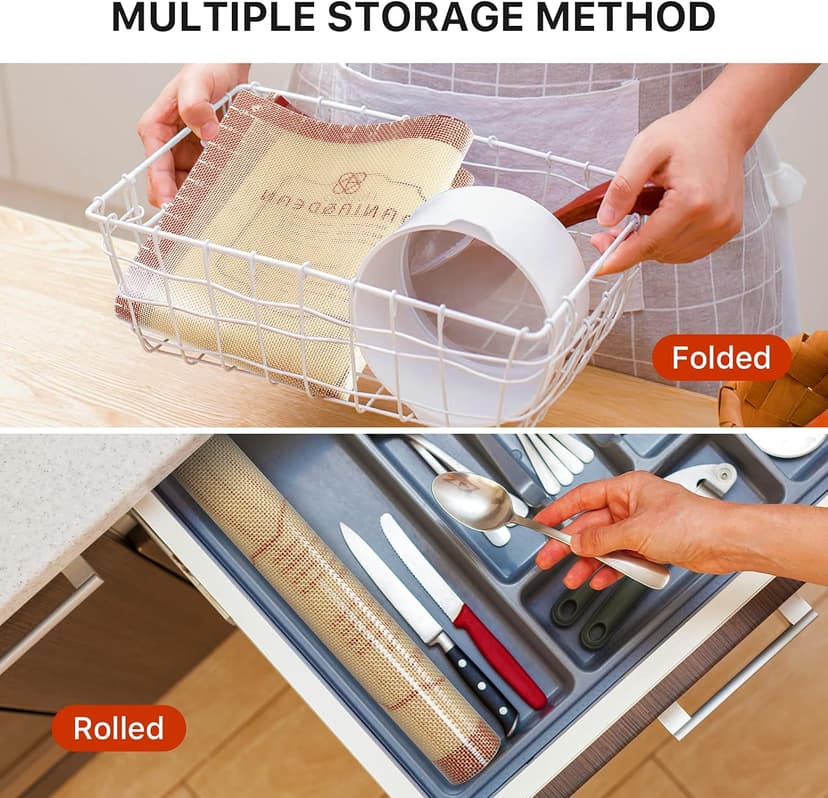 26x16 Inch Extra Thick Silicone Baking Mat with Measurements, Non-slip and Reusable - For Cookies, Bread, Pastry