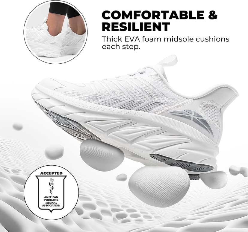 ALLSWIFIT Women's Slip On Walking Shoes Running Comfortable Tennis Breathable Non Slip Athletic Gym Workout Cross Training Fashion Sneakers