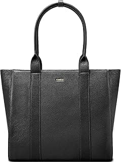 BOYATU Leather Tote Bag for Women Work: Genuine Leather Shoulder Purses - Travel Handbag with 15" Compartment