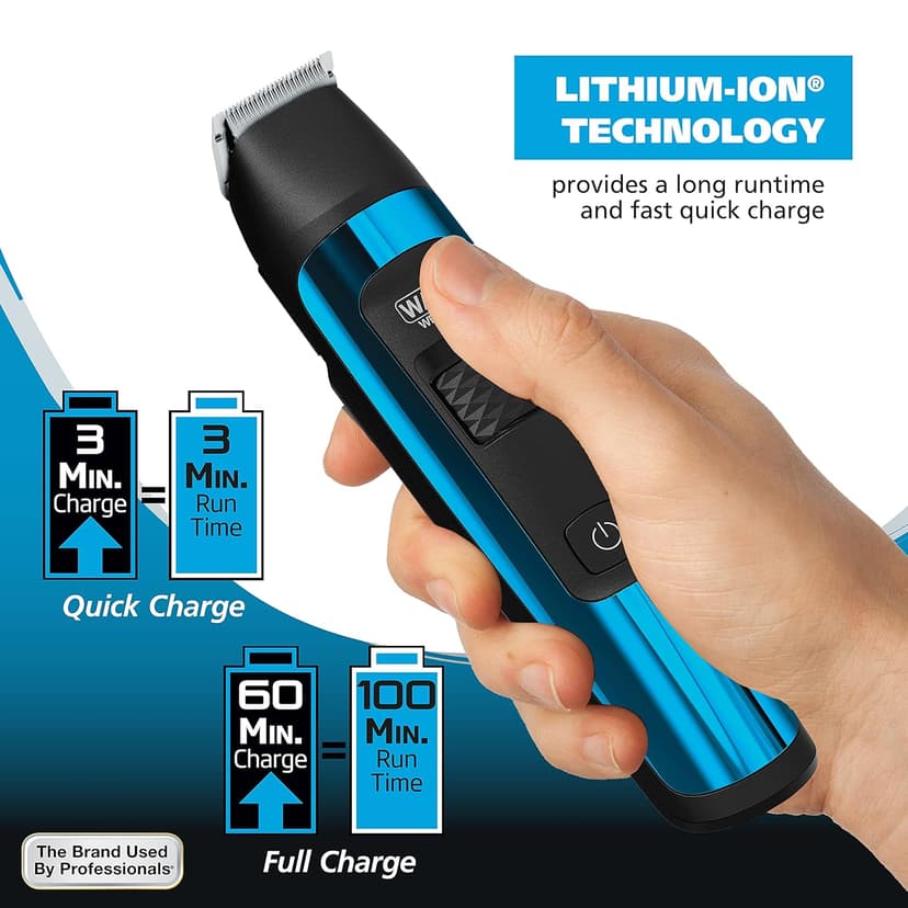 Wahl Manscaper® Total Body Grooming and Your Hair Down There Rechargeable Deluxe Hair Trimmer and Shaver with Safe-Touch Detachable Stainless Steel Precision Blades - Model 5708