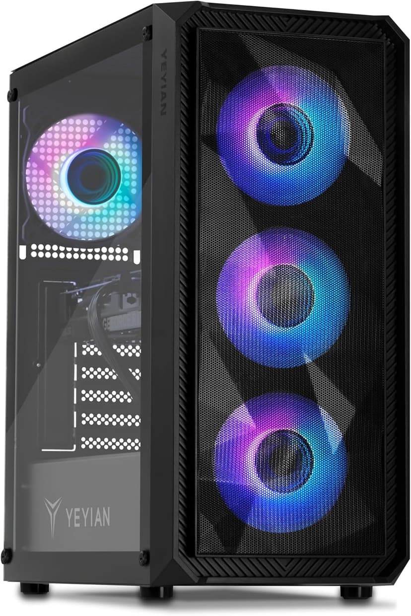 YEYIAN Tanto Gaming PC - Intel i5 13400F 2.50 GHz, RTX 4060 8GB Desktop Computer, 1TB NVMe SSD, 16GB DDR5 RAM, 650W PSU, Intel B760, Win 11 Home Prebuilt Tower PC, WiFi Ready