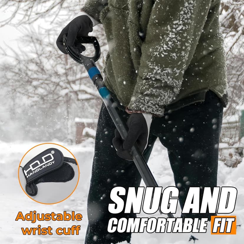 HANDLANDY 2 Pairs Waterproof Work Gloves for Cold Weather, Insulated Winter Freezer Work Gloves with Grip for Men & Women