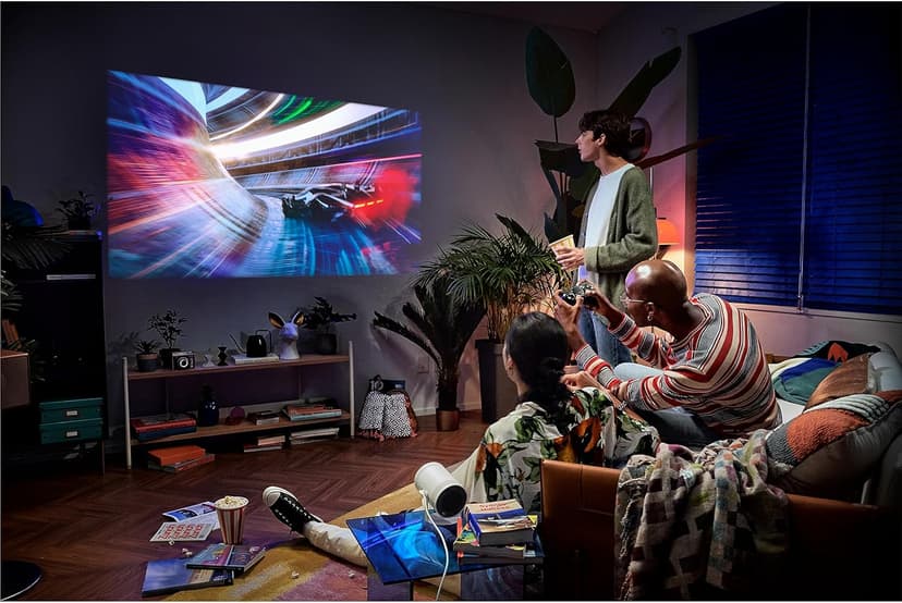 Samsung 30” - 100” The Freestyle 2nd Gen with Gaming Hub Smart Portable Projector, FHD, HDR, Big Screen Home Theater Experience, 360 Sound, SP-LFF3CLAXXZA, 2023 Model