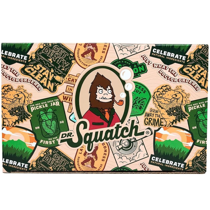 Dr. Squatch 2025 Holiday Bundle - Men's Natural 4 Soap and 4 Deodorant Gift Set - Cold Process Soap with No Harsh Chemicals + Odor-Squatching, Aluminum Free Deodorant