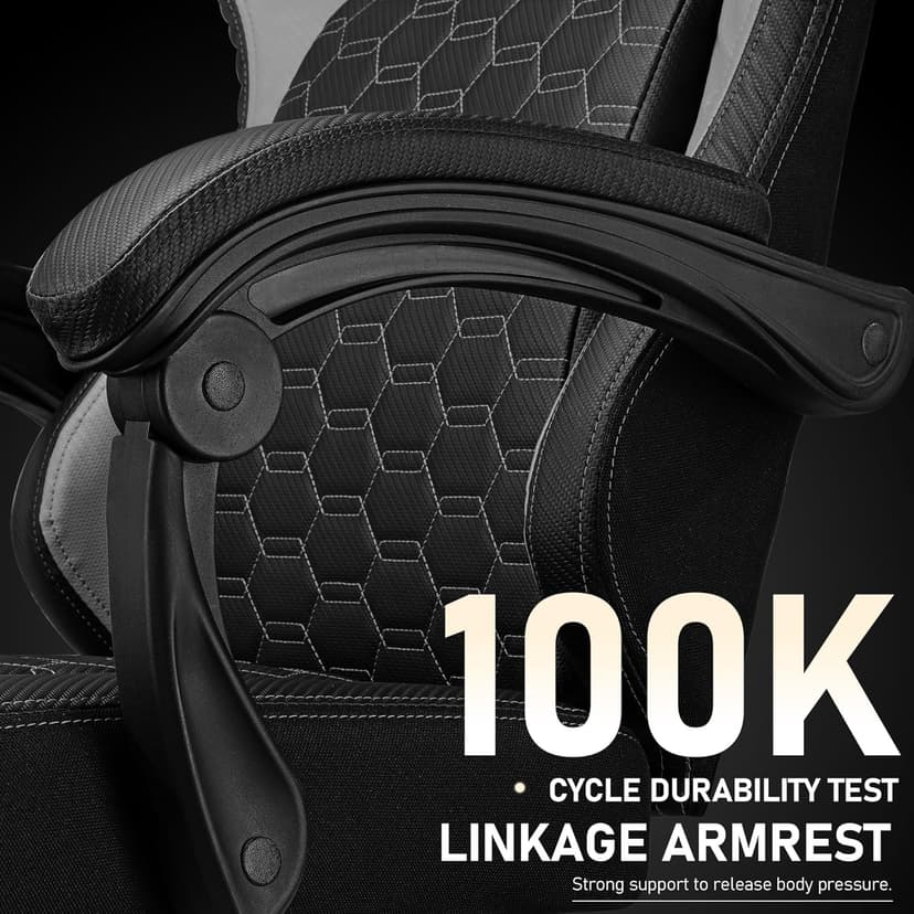 WAILOR Gaming Chair with Pocket Spring Cushion, Video Game Computer Chair with Footrest for Adults, High Back Gamer Leather Chair with Headrest and Lumbar Support for Office Gaming 300LBS