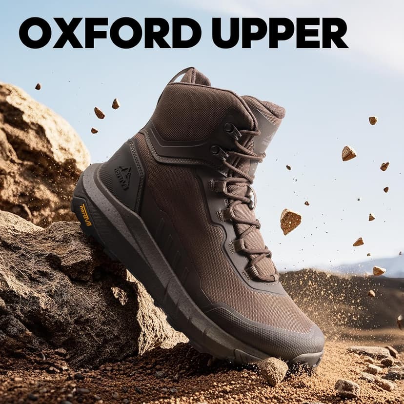 NORTIV 8 Men's Tactical Hiking Lightweight Cushion Sole for Work All Day Side Zipper Motorcycle Combat Military Boot Arch Support 8 Inches Terrascope