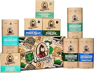 Dr. Squatch 2025 Holiday Bundle - Men's Natural 4 Soap and 4 Deodorant Gift Set - Cold Process Soap with No Harsh Chemicals + Odor-Squatching, Aluminum Free Deodorant
