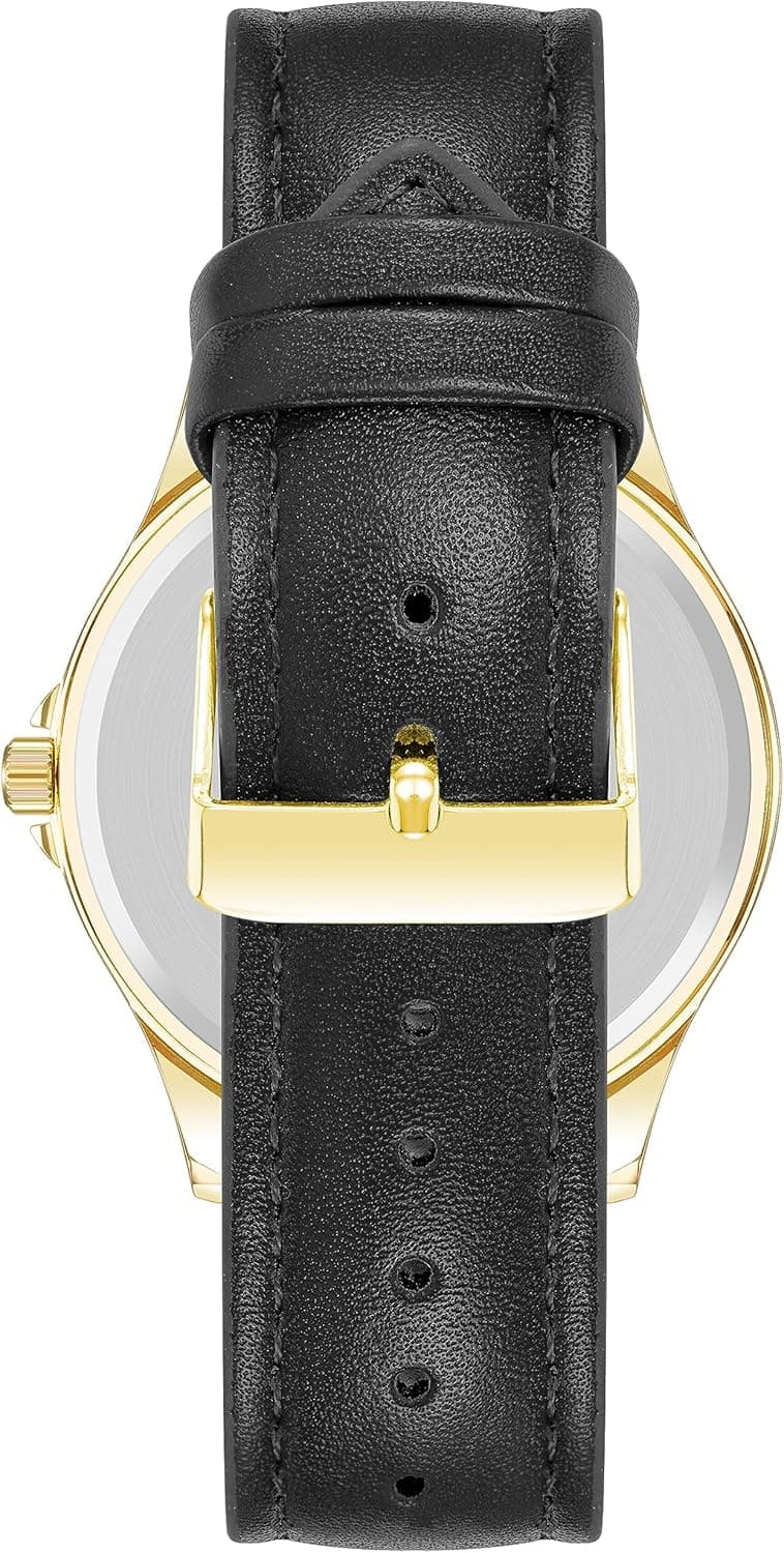 Amazon Essentials Men's Easy to Read 42mm Leather Band Analog Watch