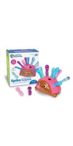Learning Resources Spike The Fine Motor Hedgehog - Toddler Montessori Toys, Stacking Shape, Gifts For Boys And Girls, Sorting And Matching Skill Activities, Educational Games, Kindergarten