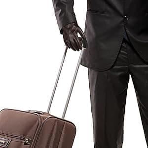 Alepo Genuine Sheepskin Leather Gloves for Men, Winter Warm Touchscreen Texting Cashmere Lined Driving Motorcycle Gloves