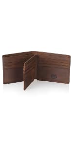 Stealth Mode Leather Trifold RFID Wallet For Men With Flip Out ID Holder (Black)