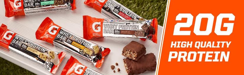 Gatorade Whey Protein Recover Bars, Chocolate Chip, 2.8 ounce(Pack of 12)