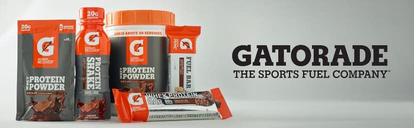 Gatorade Whey Protein Recover Bars, Chocolate Chip, 2.8 ounce(Pack of 12)