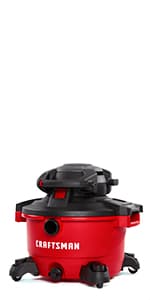 CRAFTSMAN CMXEVBE17595 16 Gallon 6.5 Peak HP Wet Dry Vac, Heavy-Duty Shop Vacuum Wet and Dry with Filter, Dust Bag, Hose and Attachments for Home Projects & Renovations