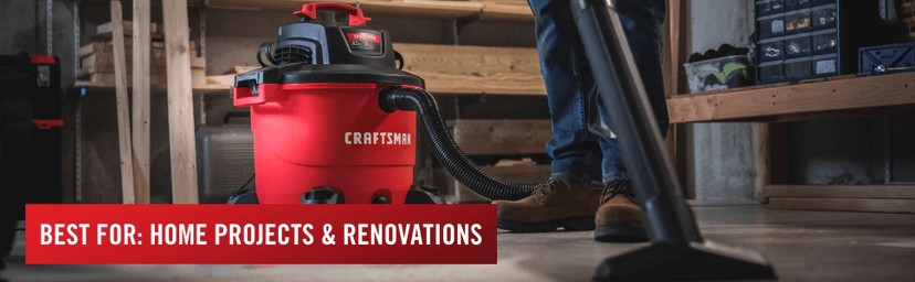 CRAFTSMAN CMXEVBE17595 16 Gallon 6.5 Peak HP Wet Dry Vac, Heavy-Duty Shop Vacuum Wet and Dry with Filter, Dust Bag, Hose and Attachments for Home Projects & Renovations
