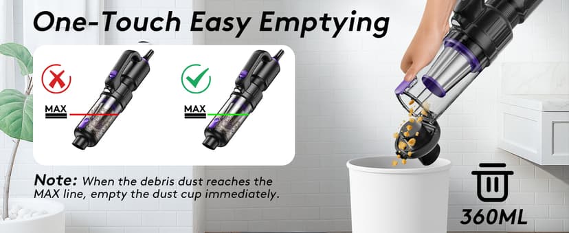 SWMRDN Car Vacuum Portable Cordless, 20000Pa Mini Vacuum Cleaner & Air Duster, 130W Brushless Motor Handheld Vacuum Cordless with LED Light, 7800mAh Battery, Multi-Nozzles for Car, Office, Home, Pet