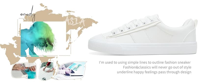 Obtaom Women Tennis Fashion Shoes Casual PU Leather Sneakers Comfortable Court Sneakers