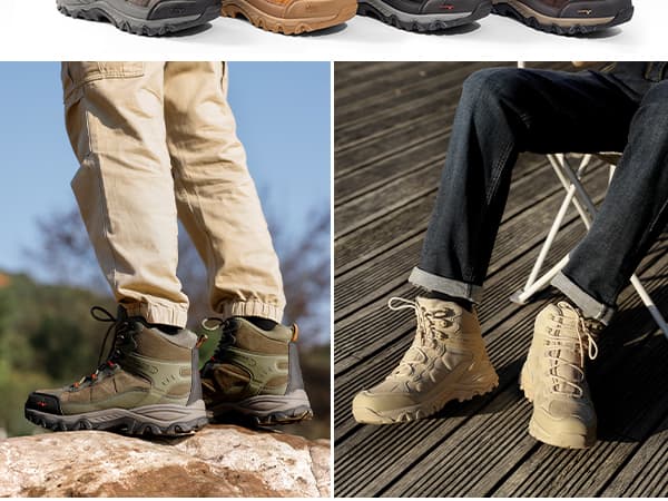 NORTIV 8 Men's Waterproof Hiking Boots Outdoor Mid Trekking Lightweight Mountaineering Shoes Paladin