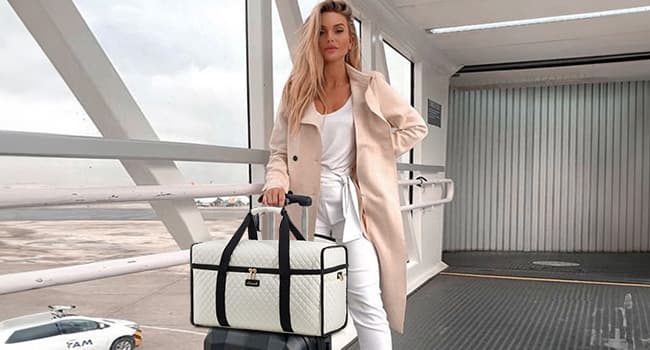 LOVEVOOK Travel Duffle Bag - Weekender & Overnight Bag with Toiletry & Wet Pocket, Carry-On Size, 3pc Set