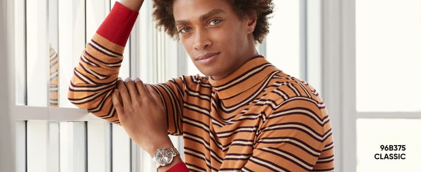 Bulova Men's Classic 3-Hand Calendar Date Quartz Leather Strap Watch, Buckle, 37mm