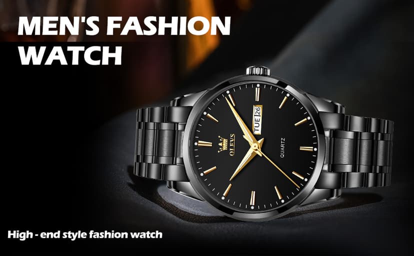 OLEVS Mens Gold Watches Waterproof Stainless Steel Lightweight Watch with Date Classic Luxury Dress Watch for Men Gold White Blue Green Dial