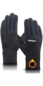 TRENDOUX Winter Gloves for Men Warm: 3M Thinsulate -20℉ Windproof Waterproof Ski Women Glove with Touchscreen Thermal Lining Anti-Slip for Work Cycling Motorcycle Snowboarding