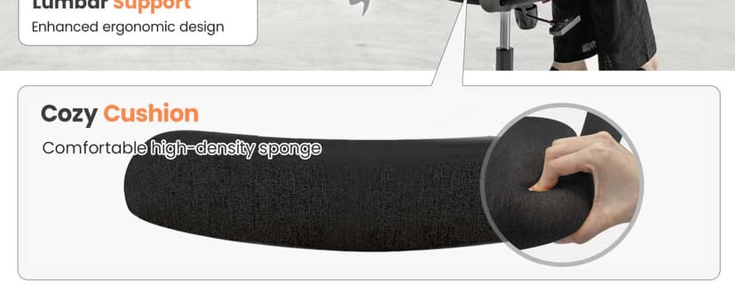 NEO CHAIR Office Desk Computer Chair Ergonomic Mesh Gaming Mid Back Seat with Comfy Lumbar Support Adjustable Height Swivel for Home Task (Black)