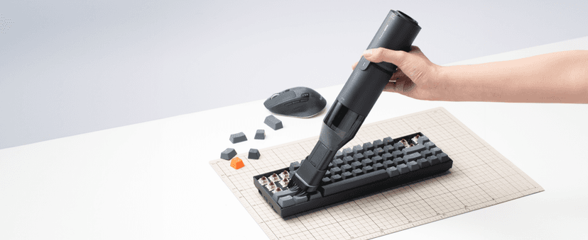 HOTO Handheld Vacuum Cleaner Cordless, Desk Vacuum Cleaner Compressed Electric Air Duster 15000Pa Suction, 4-in-1 Portable Vortex Vacuum Dust Buster Air Blower for Computer, Keyboard