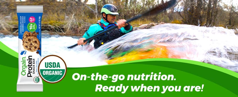 Orgain Organic Vegan Protein Bars, Peanut Butter Chocolate Chunk - 10g Plant Based Protein, Low Calorie Healthy Snacks, No Lactose or Soy Ingredients, Gluten Free, Non-GMO - 1.41 Oz (Pack of 12)