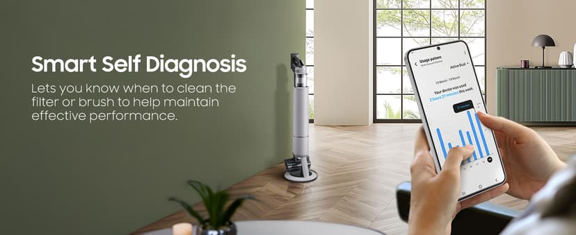 Samsung Bespoke AI Jet Lite Cordless Stick Vacuum with All-in-One Clean Station, 280AW Suction, Long Battery Life, Anti-Tangel Pet Tool, 2025, Pebble Gray, VS80F28DMP/AA