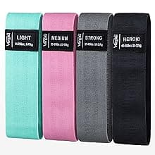 Resistance Bands for Working Out with Workout Bands Guide. 4 Booty Bands for Women Men Fabric Elastic Bands for Exercise Bands Resistance Bands for Legs Bands for Working Out Hip Thigh Glute Bands Set
