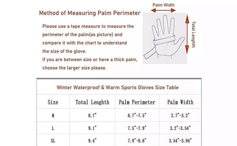 Softfree Winter Gloves with Touchscreen Fingers for Men, Waterproof Warm Glove Cold Weather Driving Gloves Anti-Slip Sports Gloves for Cycling Running Skiing Hiking Climbing