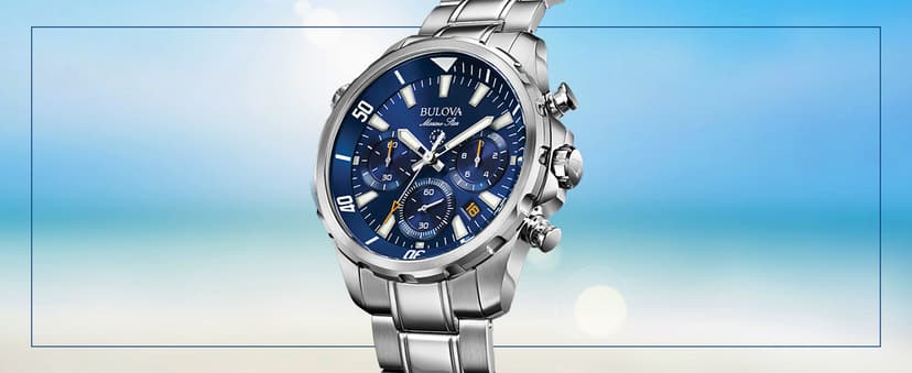 Bulova Men's Marine Star Series B Stainless Steel 6-Hand Chronograph Quartz Watch, 100M