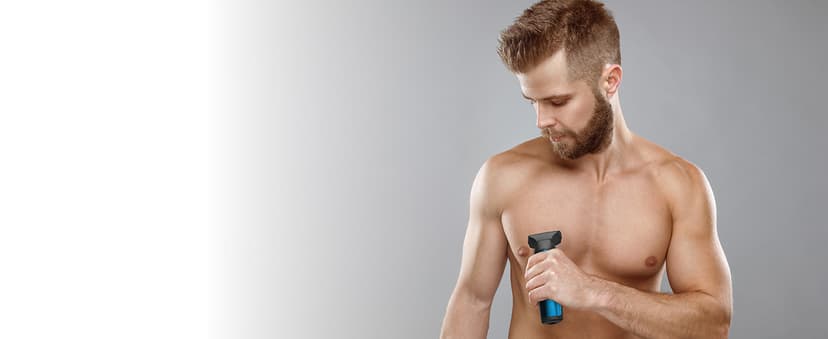 Wahl Manscaper® Total Body Grooming and Your Hair Down There Rechargeable Deluxe Hair Trimmer and Shaver with Safe-Touch Detachable Stainless Steel Precision Blades - Model 5708