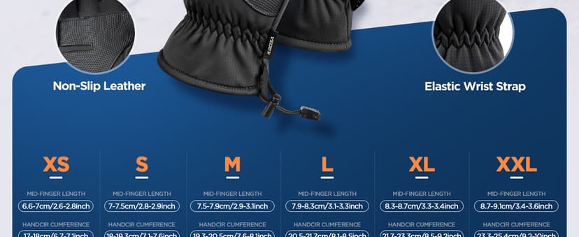 krosa Winter Gloves Men Women Made with 3M Insulation & Plush Lining, -15°F Windproof & Water-Resistant Snow Gloves for Cold Weather, Ski Glove with Reflective Strips & Touchscreen Fingers for Running