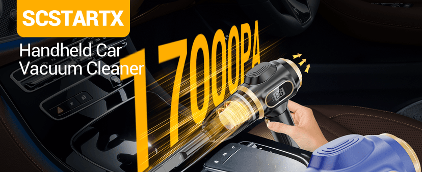 Scstartx Portable Car Vacuum Cordless Mini Handheld Vacuums Cleaner Rechargeable with LCD Display and Multi-Nozzles, High Power Hand held Cleaners for Car, Home, Office, Sofa, Pet Hair,Keyboard