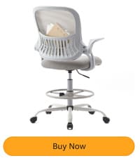 Sweetcrispy Home Office Computer Desk Chair, Ergonomic Mid-Back Mesh Rolling Work Swivel Task Chairs with Wheels, Comfortable Lumbar Support, Comfy Flip-up Arms for Bedroom, Study, Student, Pink