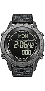 NORTH EDGE Solar Powered Dive Watch Women Men’s Watch, 1000FT/300M Water Resistance, Luminous Dial, Silicone Strap