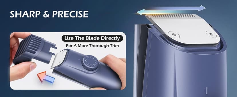 ENSSU Beard Trimmer for Men - Vacuum Mustache Trimmer with Adjustable 20 Length Setting for Less Mess,IPX7 Waterproof Rechargeable Electric Mens Beard Trimmer for Precision Facial Hair, Sideburns