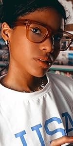 VISOONE Lightweight Blue Light Blocking Glasses Square with Anti Computer Glare for Gaming Men and Women MONTANA