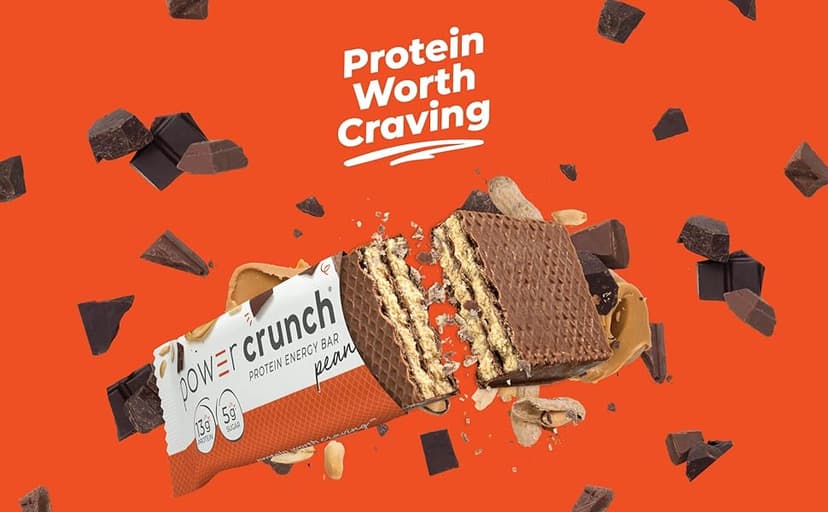 Power Crunch Whey Protein Bars, High Protein Snacks with Delicious Taste, Strawberry Cream, 1.4 Ounce (12 Count)