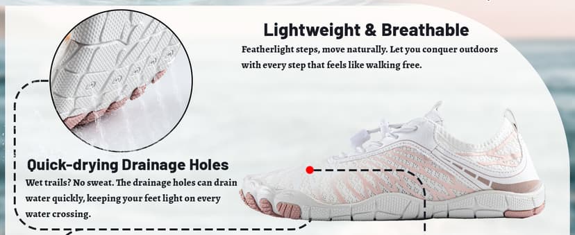 ELETON Hike Barefoot Shoes Womens Men Footwear,Pro-Healthy&Non-Slip Water Shoe for Women Men, Wide Toe Running Shoes Boots Sneakers Unisex